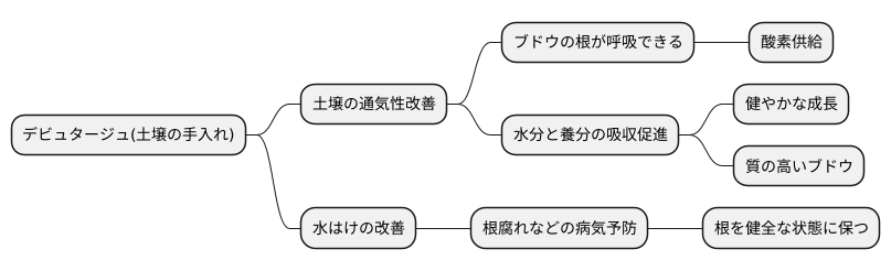 根の呼吸を助ける