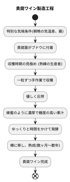 貴腐ワインの製造工程